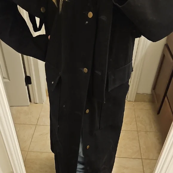 Cotton Vintage Duster/Trench, Banff Style, Yellowstone, Ranchwear, Sz. S - Picture 4 of 11